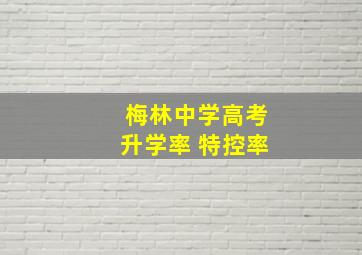 梅林中学高考升学率 特控率